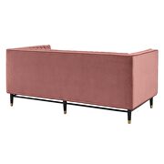 Channel tufted performance velvet loveseat in dusty rose finish by Modway additional picture 4