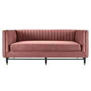 Channel tufted performance velvet loveseat in dusty rose finish by Modway additional picture 5