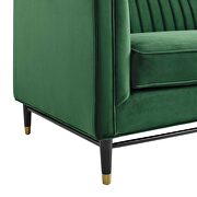 Channel tufted performance velvet loveseat in emerald finish by Modway additional picture 6