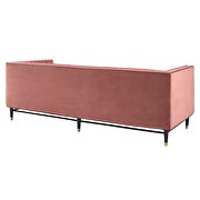 Channel tufted performance velvet sofa in dusty rose by Modway additional picture 6