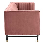Channel tufted performance velvet sofa in dusty rose by Modway additional picture 7