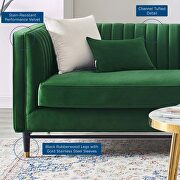 Channel tufted performance velvet sofa in emerald by Modway additional picture 3