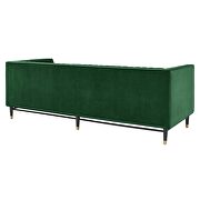 Channel tufted performance velvet sofa in emerald by Modway additional picture 6