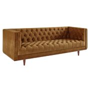 Tufted performance velvet sofa in cognac finish by Modway additional picture 2