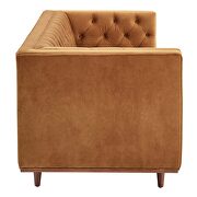 Tufted performance velvet sofa in cognac finish by Modway additional picture 3