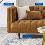 Tufted performance velvet sofa in cognac finish by Modway additional picture 7