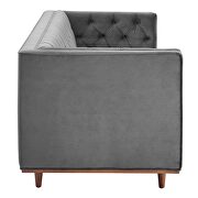 Tufted performance velvet sofa in gray finish by Modway additional picture 3