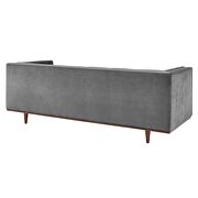 Tufted performance velvet sofa in gray finish by Modway additional picture 4