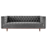 Tufted performance velvet sofa in gray finish by Modway additional picture 5