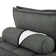 Tufted fabric armless chair in gray additional photo 5 of 8