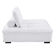 Tufted fabric armless chair in white by Modway additional picture 8