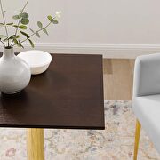 Square dining table in gold cherry walnut additional photo 3 of 5