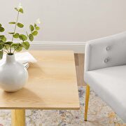 Square dining table in gold natural by Modway additional picture 3