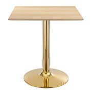 Square dining table in gold natural by Modway additional picture 6
