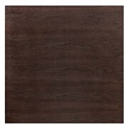 Square dining table in gold cherry walnut by Modway additional picture 4