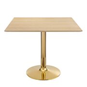 Square dining table in gold natural by Modway additional picture 6