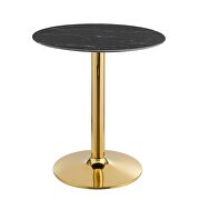 Artificial marble dining table in gold black by Modway additional picture 6