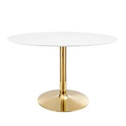 Oval dining table in gold white by Modway additional picture 6