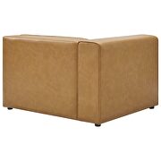 Vegan leather 2-piece sectional sofa loveseat in tan by Modway additional picture 5