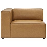Vegan leather 2-piece sectional sofa loveseat in tan by Modway additional picture 6