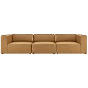 Vegan leather 3-piece sectional sofa in tan by Modway additional picture 9