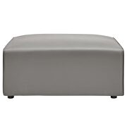 Vegan leather sofa and ottoman set in gray by Modway additional picture 12