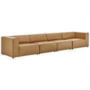 Vegan leather 4-piece sectional sofa in tan by Modway additional picture 10