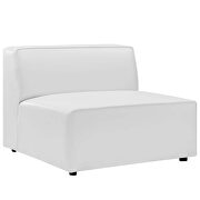 Vegan leather 7-piece sectional sofa in white additional photo 4 of 11