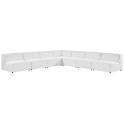 Vegan leather 7-piece sectional sofa in white by Modway additional picture 10