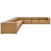 Vegan leather 7-piece sectional sofa in tan by Modway additional picture 9
