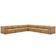 Vegan leather 7-piece sectional sofa in tan by Modway additional picture 10
