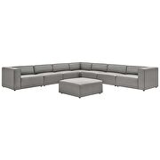 Vegan leather 8-piece sectional sofa set in gray finish by Modway additional picture 2