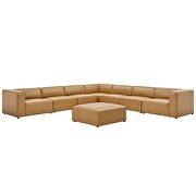 Vegan leather 8-piece sectional sofa set in tan finish by Modway additional picture 2