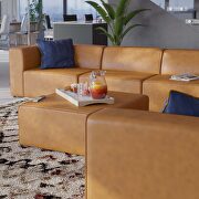 Vegan leather 8-piece sectional sofa set in tan finish by Modway additional picture 15