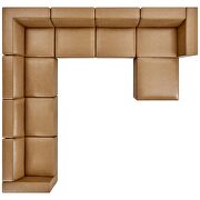 Vegan leather 8-piece sectional sofa set in tan finish by Modway additional picture 3
