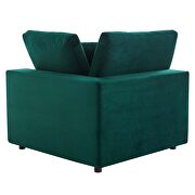 Down filled overstuffed performance velvet loveseat in green additional photo 5 of 7