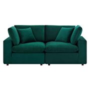 Down filled overstuffed performance velvet loveseat in green by Modway additional picture 7