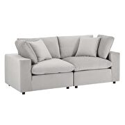 Down filled overstuffed performance velvet loveseat in light gray by Modway additional picture 8