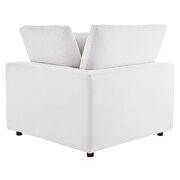 Down filled overstuffed performance velvet loveseat in white additional photo 5 of 7
