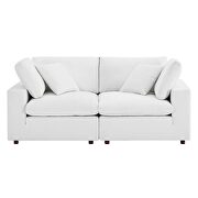 Down filled overstuffed performance velvet loveseat in white by Modway additional picture 7