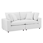 Down filled overstuffed performance velvet loveseat in white by Modway additional picture 8