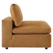 Down filled overstuffed performance velvet 3-seater sofa in cognac by Modway additional picture 8