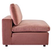 Down filled overstuffed performance velvet 3-seater sofa in dusty rose by Modway additional picture 8