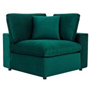 Down filled overstuffed performance velvet 3-seater sofa in green by Modway additional picture 4
