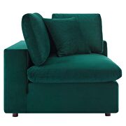 Down filled overstuffed performance velvet 3-seater sofa in green by Modway additional picture 6