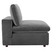 Down filled overstuffed performance velvet 3-seater sofa in gray by Modway additional picture 8