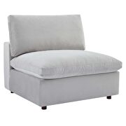 Down filled overstuffed performance velvet 3-seater sofa in light gray by Modway additional picture 7