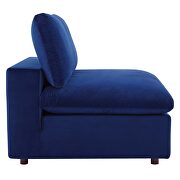 Down filled overstuffed performance velvet 3-seater sofa in navy by Modway additional picture 8