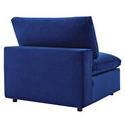 Down filled overstuffed performance velvet 3-seater sofa in navy by Modway additional picture 9