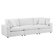 Down filled overstuffed performance velvet 3-seater sofa in white by Modway additional picture 2